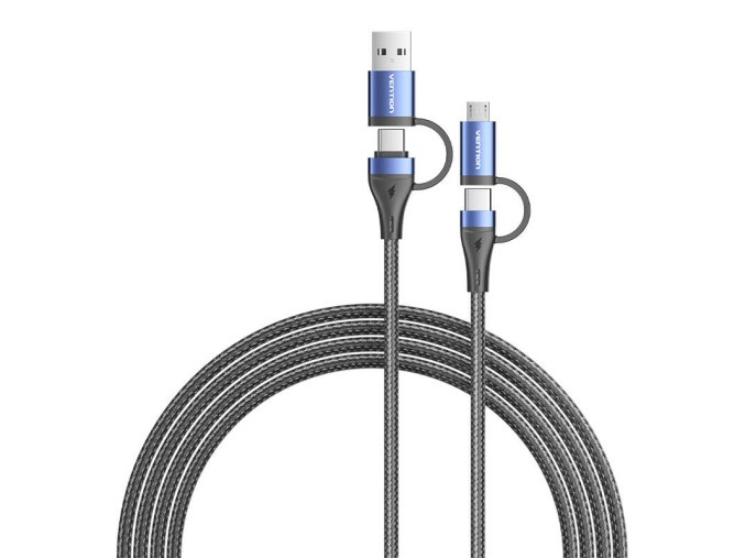 Cable 4in1 USB 2.0 Vention CTLLH 1m (black)