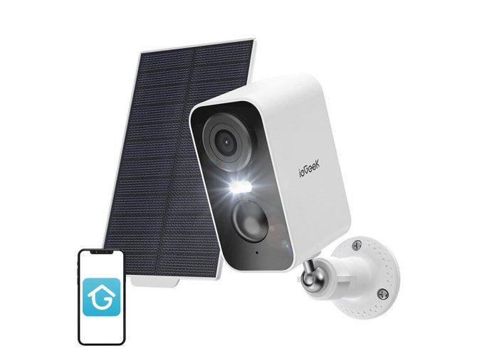 Wireless 3MP WiFi outdoor camera ieGeek ZS-GX3S white with solar panel