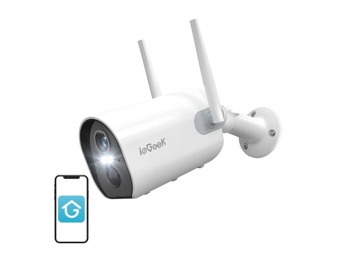 Wireless WiFi outdoor camera ieGeek ZS-GX2S white 5200mAh