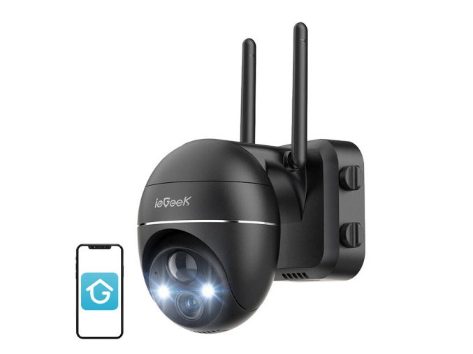 Wireless 3MP WiFi outdoor camera ieGeek ZS-GX1S black 5200mAh