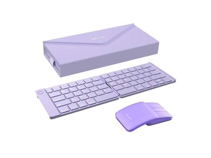 Set Wireless foldable Keyboard Delux KF10 and mouse MF10PRO