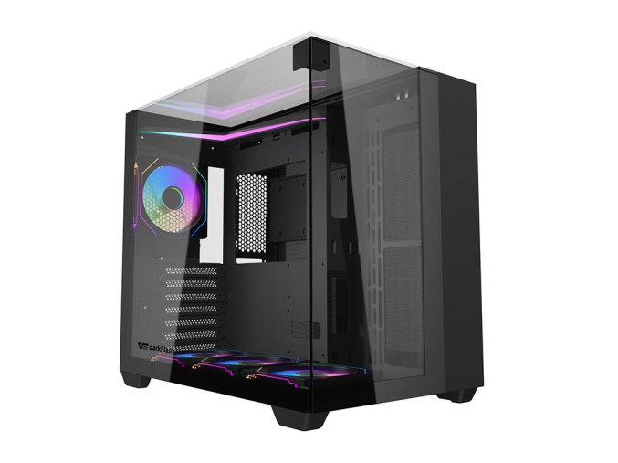 Počítačová skříň Darkflash TH285 se 4 ventilátory (černá)