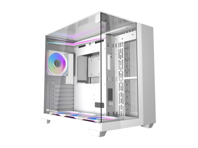 Počítačová skříň Darkflash TH285 se 4 ventilátory (bílá)