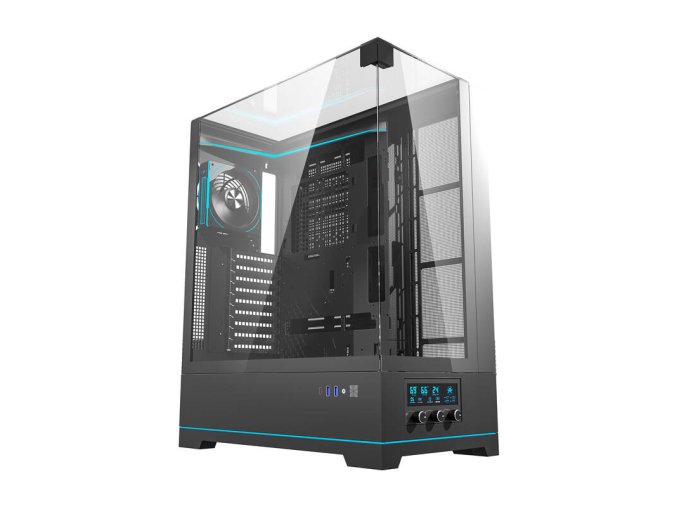 Počítačová skříň Darkflash DY450L PRO s ventilátorem (černá)