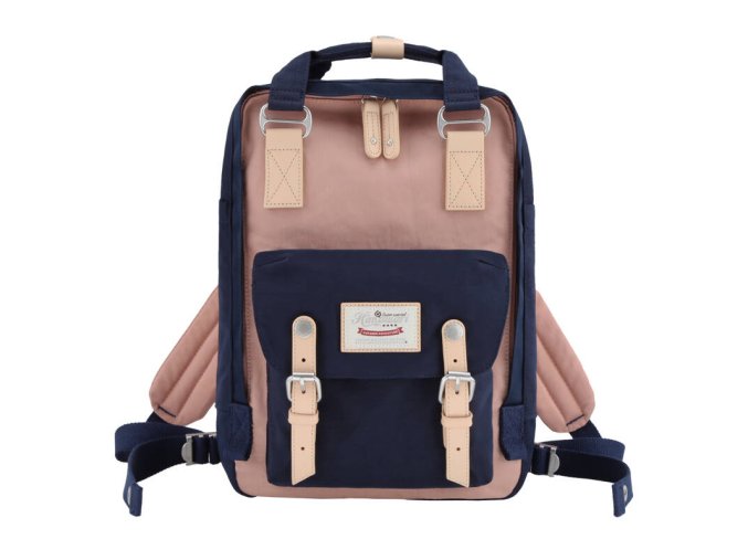 Batoh na notebook Himawari 188L 14'' (tmavě modrá a růžová)