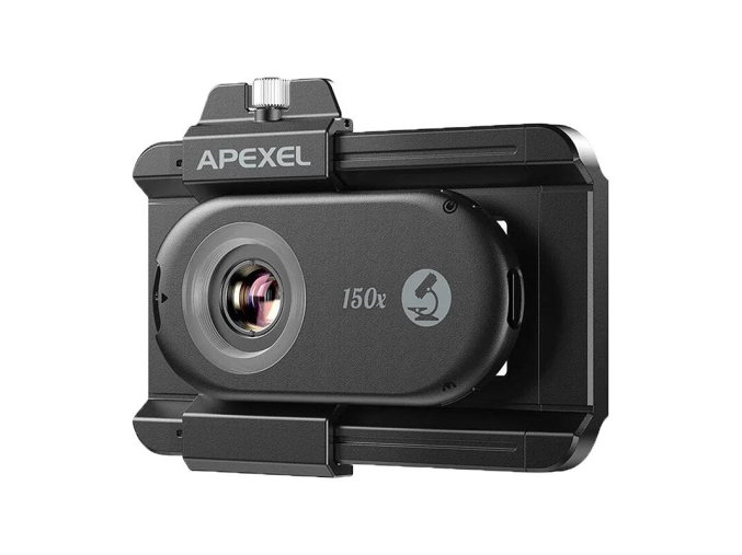 3x CPL objektiv / mikroskop pro smartphone Apexel APL-MS3IN1, 200x / 150x / 100x