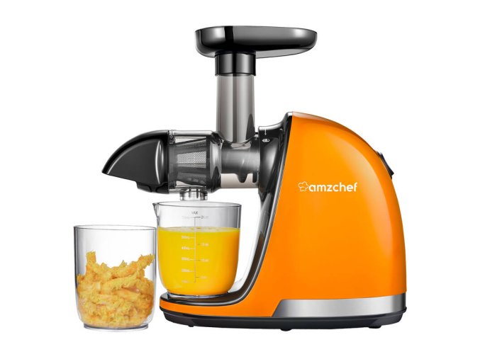 Pomalý odšťavňovač AMZCHEF 1501-OG-SM (oranžový).