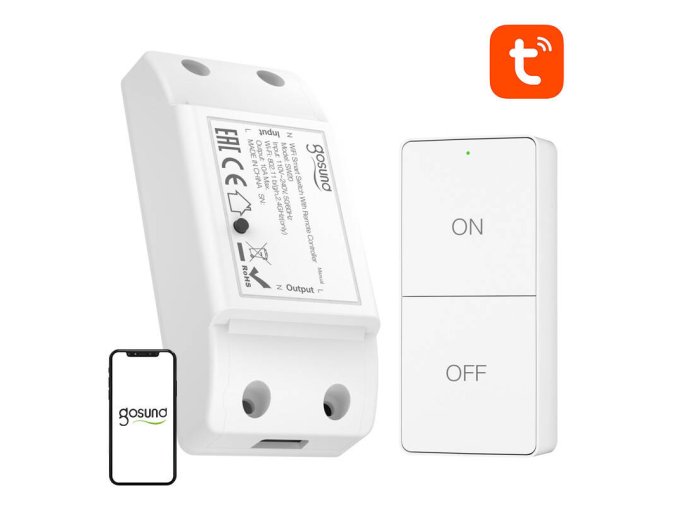 Gosund SW20 10A WiFi Smart Switch + dálkové ovládání, Tuya