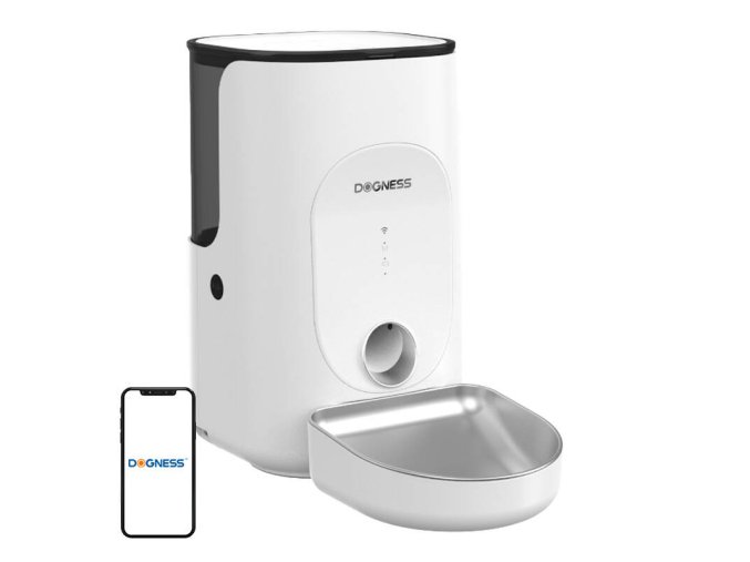 Dogness F16 WiFi 5G 4L smart food dispenser with stainless steel container (white)