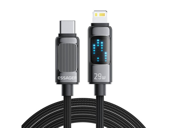 Cable USB Essager EXCTL-LG0A-P USB-C do lightning 29W 1m