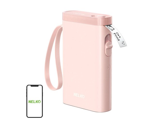 Nelko P21 thermal label printer (pink)