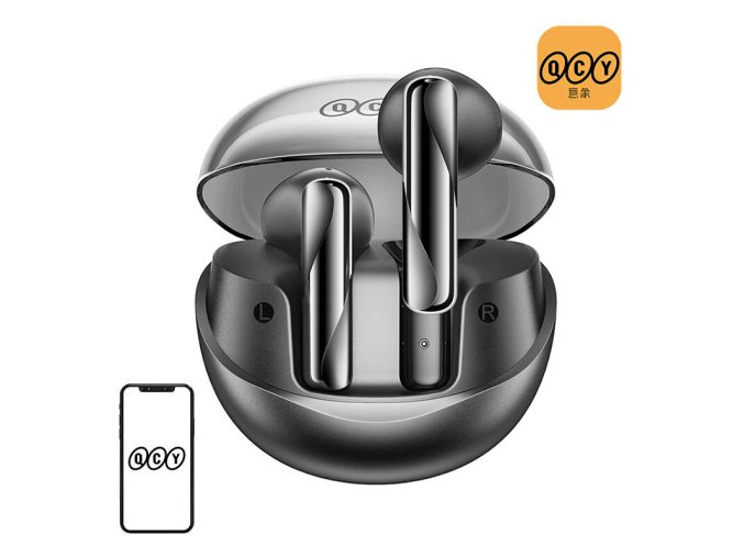 Sluchátka TWS QCY AilyBuds Clear T32 (černá)
