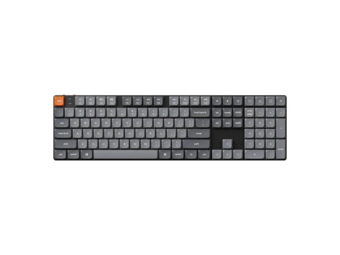 Keychron K5 Max QMK/VIA nízkoprofilová bezdrátová mechanická klávesnice Bílé podsvícení Hnědý spínač