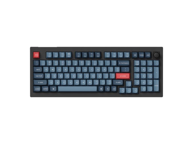 Bezdrátová mechanická klávesnice Keychron V5 Max QMK/VIA RGB Knob Red Switch (černá)