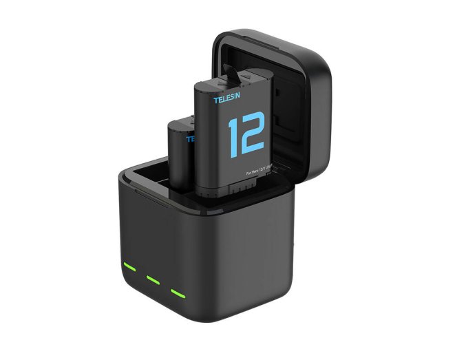 TELESIN dual battery charger for GoPro Hero 12/11/10/9