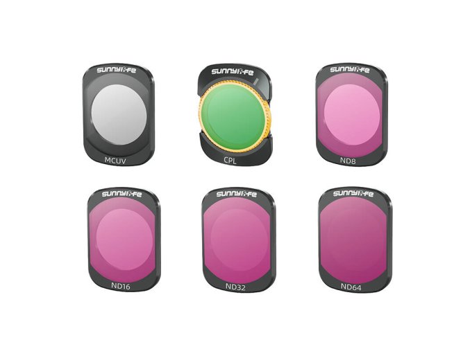 Filtry MCUV, CPL, ND8, ND16, ND32, ND64 Sunnylife do DJI Osmo Pocket 3