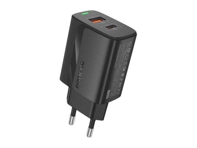 Foneng EU66 A+C 2 síťová nabíječka (PD20W) černá