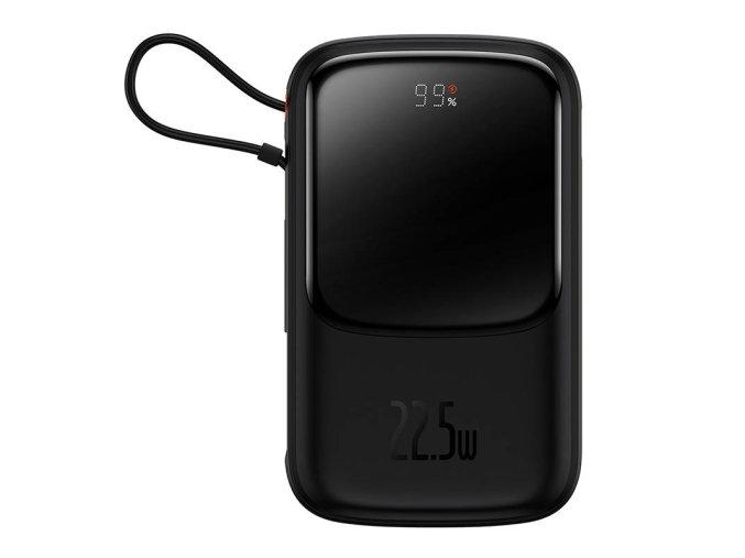 Powerbanka Baseus Qpow PRO s kabelem, 10000 mAh, 22,5 W (černá)