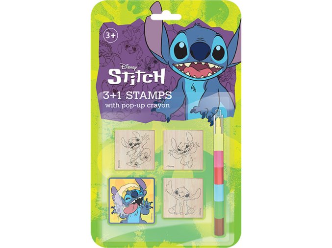 Razítka 3+1 s voskovkou Lilo & Stitch