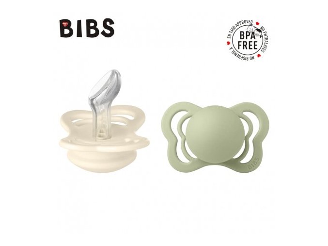 BIBS 1710309 COUTURE IVORY & SAGE M figurína 2-pack