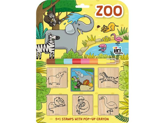 Razítka 5+1 s voskovkou Zoo