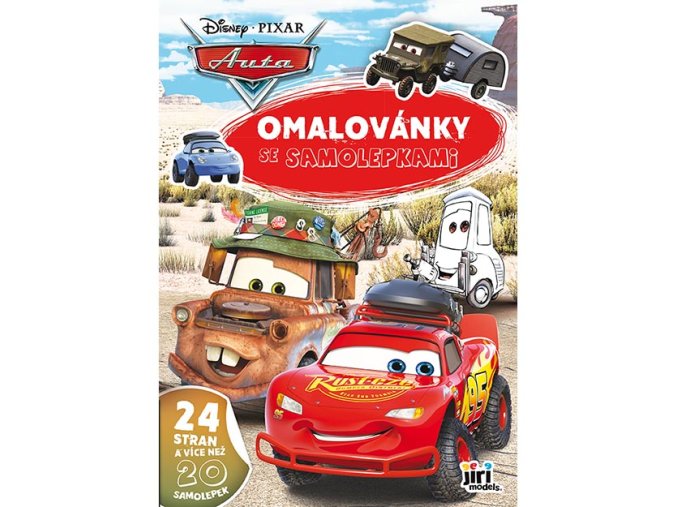 Omalovánky A4 se samolepkami Auta
