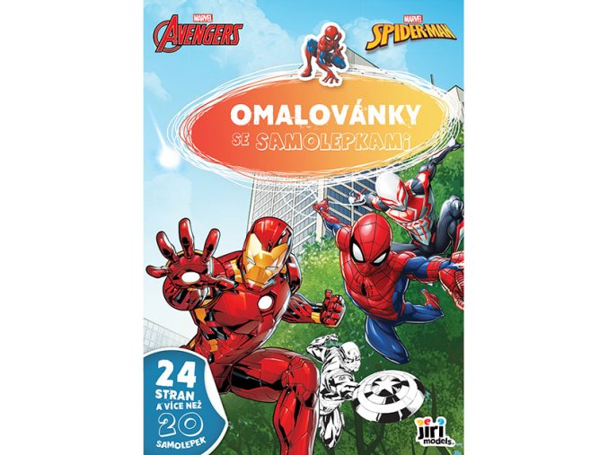 Omalovánky A4 se samolepkami Marvel