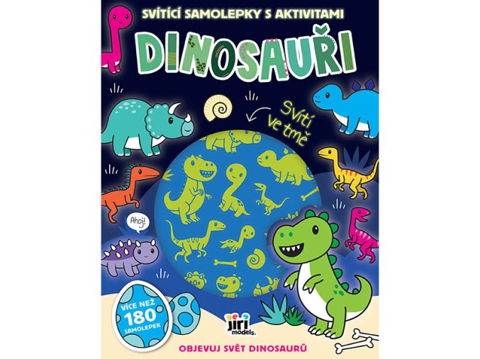 Svítící samolepky s aktivitami Dinosauři