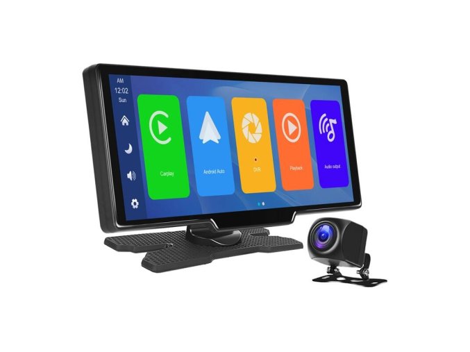 Monitor do auta 9,3" Podofo A3073 Carplay&Android Auto + přední a zadní kamera