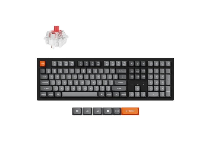 Bezdrátová klávesnice Keychron K10 Max RGB Red Switch (černá) [K10M-B1].