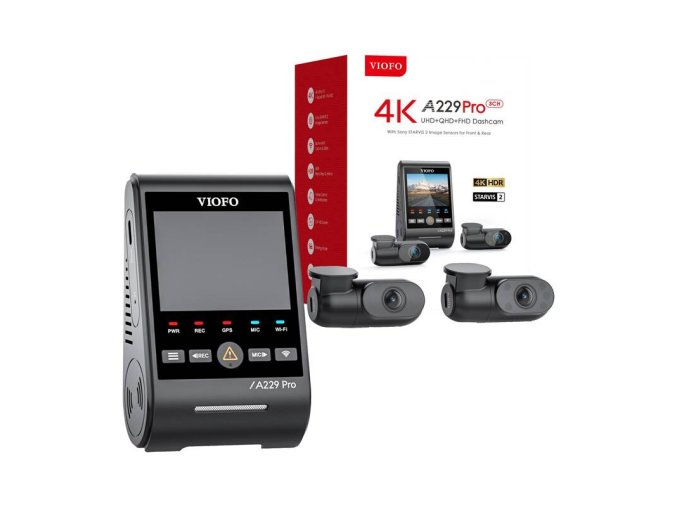VIOFO A229 PRO 3CH 4K + 2K + 1080P WiFi, GPS