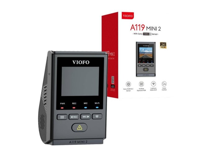 VIOFO A119 MINI 2-G 2K 60fps WiFi, GPS videorekordér
