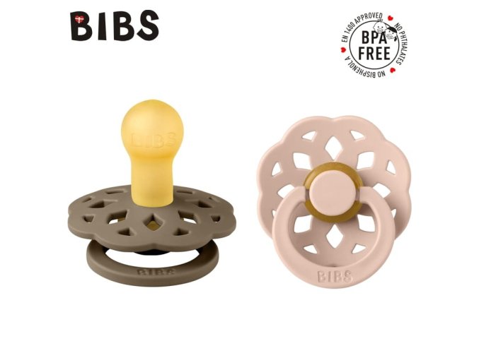 BIBS 240109 Dudlík BOHEME DARK OAK & BLUSH M 2-pack