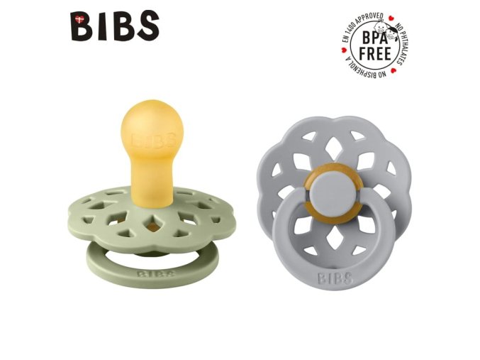 BIBS 240110 Dudlík BOHEME SAGE & CLOUD M 2-pack