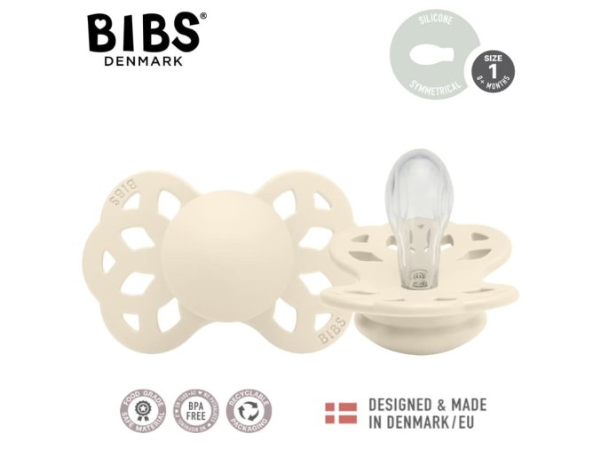 BIBS 441216 INFINITY SYMETRICAL IVORY S dudlíkem