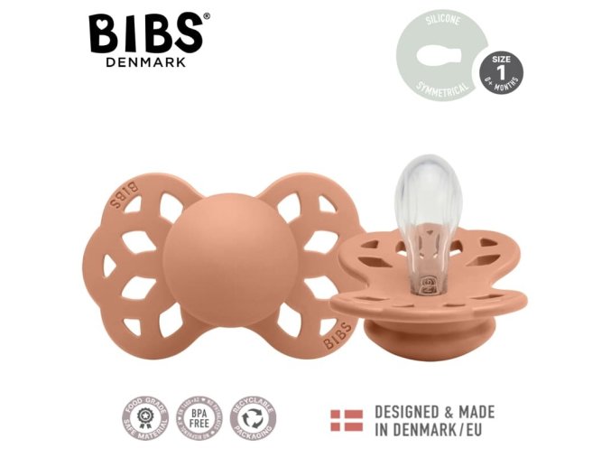 BIBS 441246 INFINITY SYMETRICAL PEACH S dudlíkem