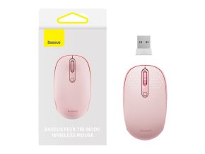 Bezdrátová myš Baseus F01B Tri-mode 2.4G BT5.0 1600 DPI (růžová)