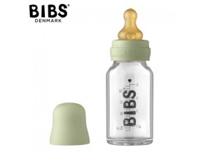 BIBS 5013250 SKLENĚNÁ LÁHEV PROTI KOLICE 110 ML ŠALVĚJOVÁ