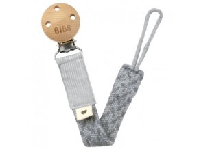 BIBS 9401102 PACIFIER BRAID dummy tag 100% organická bavlna GOTS Cloud/Iron