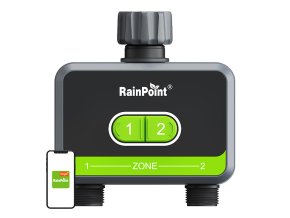 Dvouzónový ovladač zavlažování RainPoint s aplikací