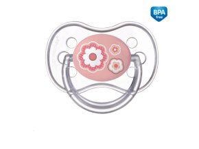 CANPOL 22/580 Smoczek uspokajający silikonowy symetryczny 0-6m-cy NEWBORN BABY różowy