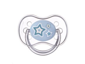 CANPOL 22/581 Symetrický silikonový dudlík 6-18 měsíců Newborn Baby modrý