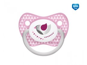 CANPOL 23/279 Smoczek uspokajający silikonowy 0-6m anatomiczny Let's różowy