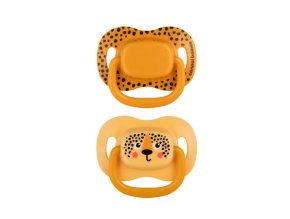CANPOL 34/929 Silikonový dudlík 18m+ symetrický BabiesBoo 2 ks oranžový