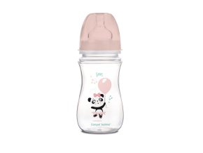 CANPOL 35/221 EasyStart Exotic 240ml antikolikové láhve se širokým hrdlem růžové barvy