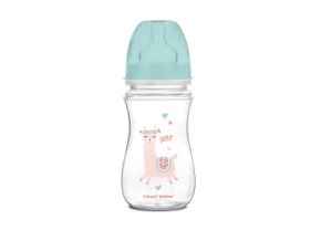 CANPOL 35/221 Širokohrdlá antikoliková láhev EasyStart Exotic 240ml zelená