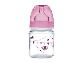 CANPOL 35/228 120 ml PP Easy Start Let's pink antikolikové láhve se širokým hrdlem