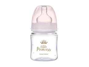 CANPOL 35/233 120ml širokohrdlá antikoliková láhev Easy Start Royal růžová