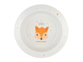 CANPOL 4/412 Dětská plastová miska 270ml Cute Animals oranžová 2