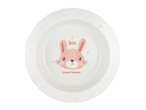 CANPOL 4/412 Dětská plastová miska 270ml Cute Animals růžová 2